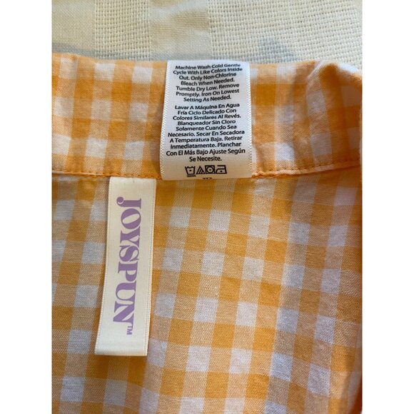 Joyspun Pajama Set M Floral & Checkered Short Sleeve Top & Capris Loungewear - Picture 6 of 14